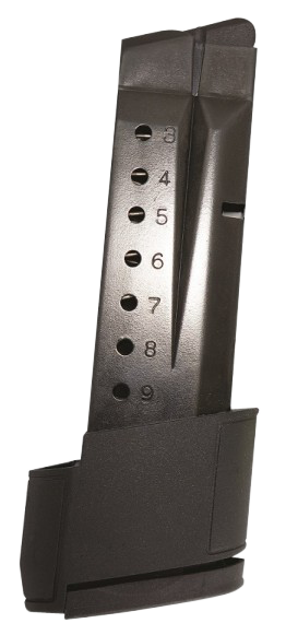 ProMag SMI28 Standard  10rd Extended 9mm Luger Fits S&W M&P Shield Blued Steel (Except Shield EZ Variant)