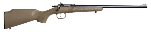 Crickett KSA2235 Youth  22 LR 1rd 16.12" Blued Barrel & Receiver, Fixed Front/Adjustable Rear Peep Sights, Desert Tan Synthetic Stock w/11.5" LOP, Rebounding Firing Pin Safety