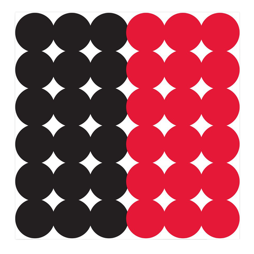 Birchwood Casey 34118 Dirty Bird Repair Pasters Black/Red Adhesive Paper 1" 12 PK