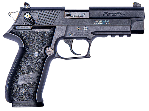 GSG GERG2210FF FireFly  22 LR 10+1 4" All Black Steel Barrel, Serrated Slide, Black Zinc Alloy w/Accessory Rail Frame, Black Polymer Grip