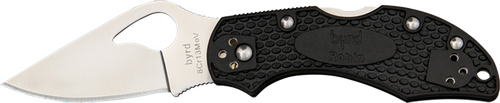 Spyderco BY10PBK2 Byrd Robin 2 Lightweight 2.43" Folding Drop Point Plain 8Cr13MoV SS Blade Black Bi-Directional Texturing FRN Handle Includes Pocket Clip