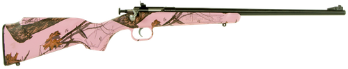 Crickett KSA2161 Youth  22 LR 1rd 16.12" Blued Single Shot Barrel, Blued Stainless Steel Receiver, Mossy Oak Pink Blaze Fixed Synthetic Stock, Right Hand