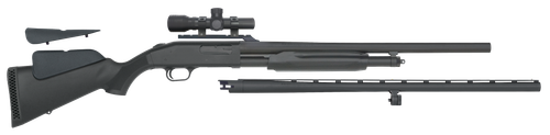 Mossberg 58244 500 Field/Deer 12 Gauge 5+1 3" 28" Vent Rib/24" Slugster Barrels, Blued Metal Finish, Synthetic Dual Comb Stock,  Includes Accu-Set Chokes & 2.5x20mm Scope