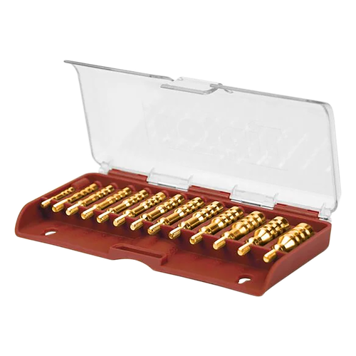 Tipton 749245 Jag Set  Multi-Caliber 8-32/5-40 Thread Brass 13 Pieces Includes Storage Box