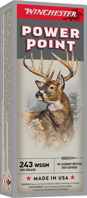 Winchester Ammo X243WSS Power-Point  243WSSM 100gr 20 Per Box/10 Case