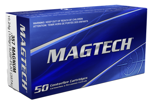 Magtech 357A Range/Training  357Mag 158gr Semi Jacketed Soft Point Flat 50 Per Box/20 Case