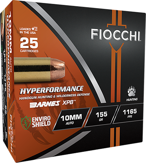 Fiocchi 10BA Hyperformance  10mm 155gr XPB 25 Per Box/8 Case
