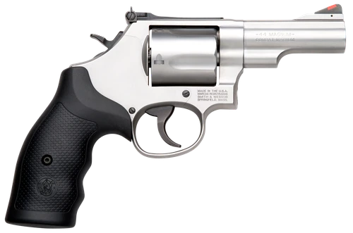 Smith & Wesson 10064 Model 69 Combat Magnum 44 Rem Mag Stainless Steel 2.75" Barrel, 5rd Cylinder & L-Frame, Full Length Extractor Rod, Internal Lock