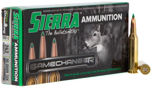 Sierra A410302 GameChanger  243Win 90gr Sierra Tipped GameKing 20 Per Box/10 Case