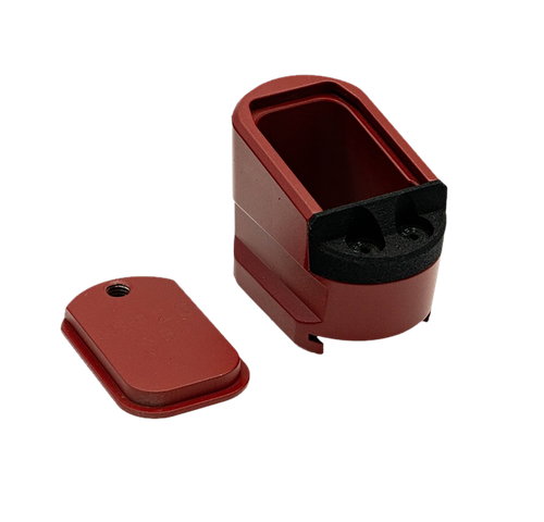 Shield Arms MPME5RED Magazine Extension  5rd Compatible w/ Shield Arms M&P 2.0 Red Anodized Aluminum