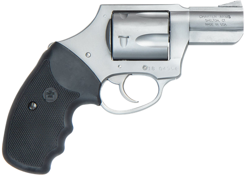 Charter Arms 73521 Mag Pug  357 Mag, 5 Shot 2.20" Matte Stainless Steel Barrel, Cylinder & Frame w/Black Finger Grooved Rubber Grip