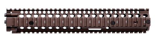 Daniel Defense 0100408001 M4A1 RIS II Handguard 12.25" 2-Piece, Free-Floating Style Made of 6061-T6 Aluminum with Flat Dark Earth Anodized Finish & Picatinny Rail for AR-15