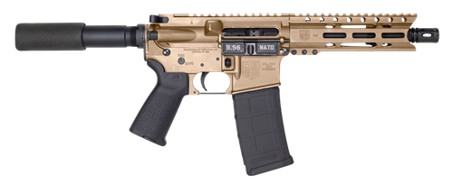 Diamondback DB1912K061 DB15 AR Pistol Carbine Length 5.56x45mm NATO 30+1 7" Heavy Barrel w/A2 Flash Hider, 6" M-Lok Handguard, Flat Dark Earth Buffer Tube Foam Pad Stock, Magpul MOE Grip