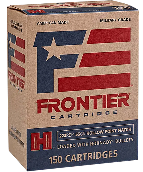 Frontier Cartridge FR1415 Military Grade Centerfire Rifle 223Rem 55gr Hollow Point Match 150 Per Box/8 Case