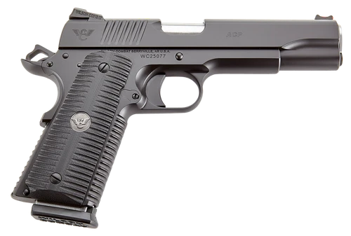 Wilson Combat ACPFS9 ACP Full-Size 9mm Luger Caliber with 5" Barrel, 10+1 Capacity, Black Armor-Tuff Finish Carbon Steel Beavertail Frame, Serrated Black Carbon Steel Slide & Black G10 Eagle Claw Grip