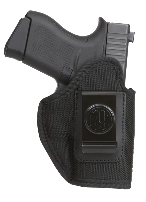 1791 Gunleather PNIWB3BLKR Premium Nylon  IWB Size 03 Black Ballistic Nylon Belt Clip Right Hand