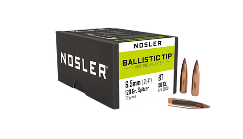 Nosler 26120 Ballistic Tip  6.5mm 120gr Spitzer 50/Box