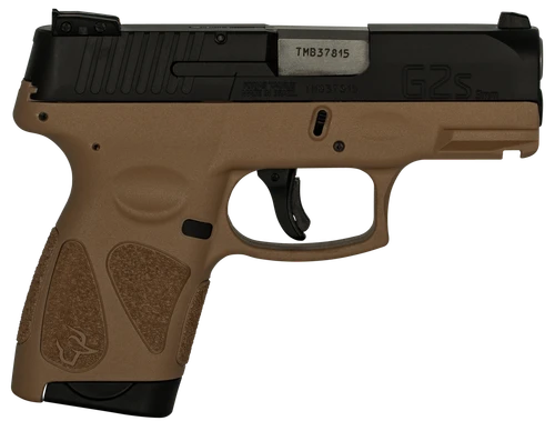 Taurus 1G2S931T G2S  9mm Luger 7+1 3.26" Stainless Steel Barrel, Matte Black Serrated Steel Slide, Tan Polymer Frame w/Picatinny Rail, Tan Polymer Grip ,Right Hand