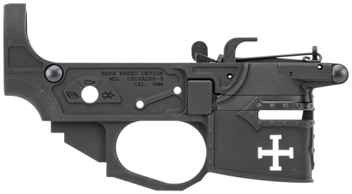 Spikes Tactical STLB960 Rare Breed Crusader  9mm Luger, Black Anodized Aluminum for AR-Platform