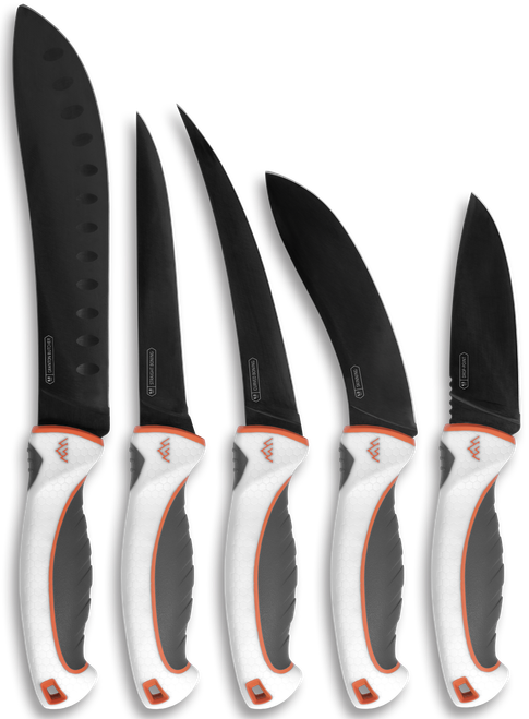 Outdoor Edge EM1 Ergo Max Processing Kit 5Cr13MoV Black Titanium Blade 5 Piece