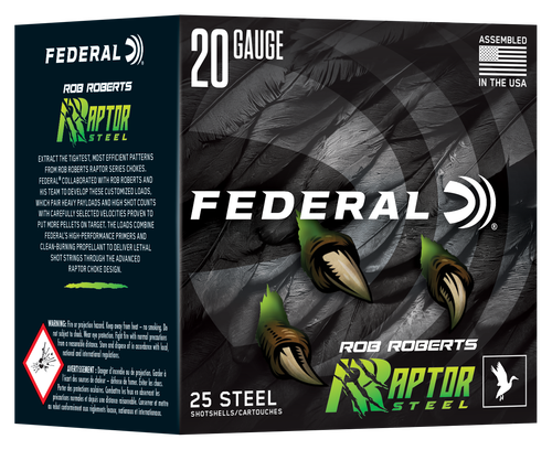 Federal RRS2093  Rob Roberts Raptor 20Gauge 3" 1oz 3Shot 25 Per Box/10 Case