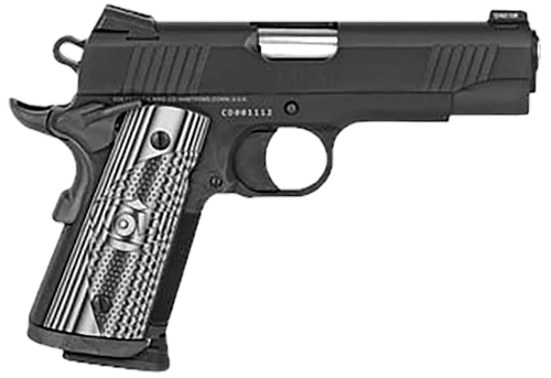 Colt Mfg O9842CCU 1911 Commander Combat Unit 9mm Luger 4.25" 9+1 Black PVD Black PVD Stainless Steel Slide Checkered & Scalloped Gray G10 Grip