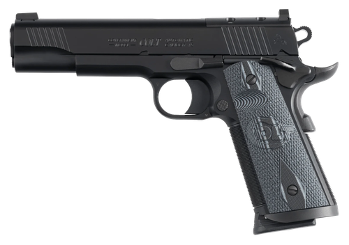 Colt Mfg O1080CCUOR CCU Government Full Size 45 ACP 8+1 5" Stainless National Match Barrel, Matte Black DLC Carbon Steel Optic Ready/Serrated Slide, Black Ion Bond Carbon Steel Frame w/Beavertail, Amb