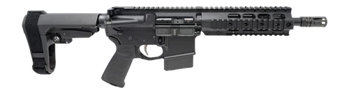 Dpms Panther Arms DP51655225433 Kitty Kat S9 338 ARC 8" Black Nitride Heavy Threaded Barrel, Black Hardcoat Anodize Aluminum Receiver w/Picatinny Rail, DPMS Quad Rail Handguard, Black Polymer SB Tacti