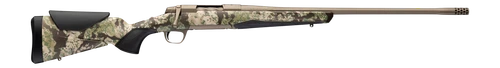 Browning 036138218 X-Bolt 2 Speed 308 Win 4+1 22" Smoked Bronze Cerakote Fluted Threaded Barrel & Steel Drilled & Tapped Receiver, Kryptek Obskura Transitional Camo Adj Vari-Tech Synthetic Stock, Righ