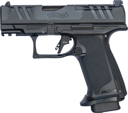 Walther Arms 4796042 PDP F-Series Pro 9mm Luger 18+1 3.50" Black Steel Barrel, Black Serrated/Optic Ready Steel Slide, Black Polymer Frame w/Picatinny Rail, Medium Backstrap Grip
