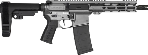 CMMG 30AF20ATNG Banshee Mk4 300 Blackout 30+1 8" Black Nitride Threaded Barrel, M-LOK Handguard, Tungsten Cerakote Aluminum Receiver w/Picatinny Rail, Black Polymer CMMG RipBrace, CMMG Zeroed Grip