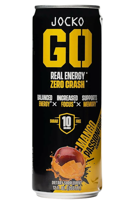 Jocko Fuel 29046 Mango Passionfruit Energy Drinks 12oz 12Pack