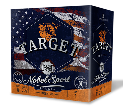 Nobel/eurosports Llc ANSLR19 Target Low Recoil 12Gauge 2.75" 1oz 9Shot 25 Per Box/10Case