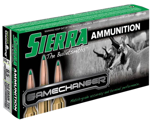 Sierra A434005 GameChanger  6.5Creedmoor 140gr Sierra Tipped GameKing 20 Per Box/10 Case