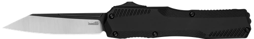 Kershaw 9000R Livewire  Automatic 3.30" OTF Reverse Tanto Plain Black PVD Flats/Satin Grinds CPM MagnaCut Steel Blade, Black Anodized Aluminum Handle