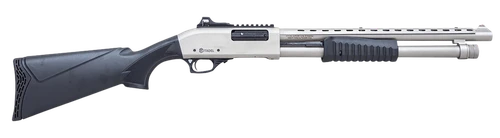 Citadel FRMN2020SYN Mariner  Full Size 20 Gauge Pump 3" 4+1 18.50" Nickel Finished Heat Shield Barrel, Nickel Finished Aluminum Receiver w/Picatinny Rail, Black Fixed Synthetic Stock