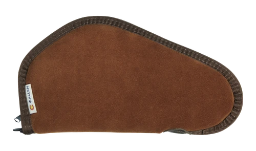 Heritage Cases 8611 Handgun Case  Brown Suede w/Black Trim, Faux Sherpa Lining & Foam Padding, Lockable Zippers 11" L