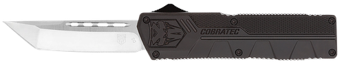 CobraTec Knives BCTLWTNS Lightweight  3.25" OTF Tanto Plain D2 Steel Blade/Black Aluminum Handle Includes Pocket Clip