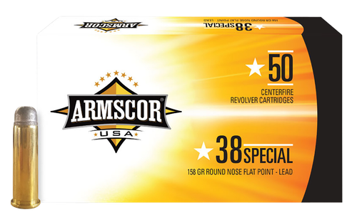 Armscor FAC385N USA  38Special 158gr Lead Round Nose Flat Point 50 Per Box/20 Case