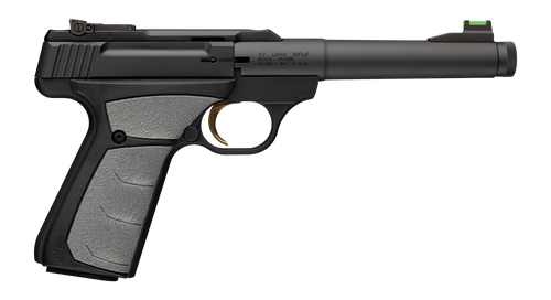Browning 051617490 Buck Mark Camper 22 LR 10+1 5.90" Matte Black Threaded Bull Barrel, Matte Black Aluminum Frame, Gray UFX Grip