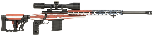 Howa HCRA73107USKMDT M1500 APC Chassis 308 Win 10+1 (3 Mags) 24" HB, American Flag Cerakote, Luth-AR MBA-4 Stock with Aluminum Chassis, 4-16x50 Scope, Bipod & 2 Grips