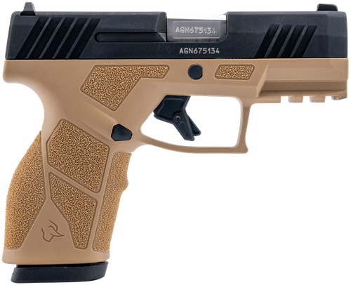 Taurus 1-GX2931T GX2  9mm Luger 13+1 3.37" Matte Stainless Steel Barrel, Matte Black Serrated Stainless Steel Slide, Tan Polymer Frame w/Picatinny Rail, Polymer Grip