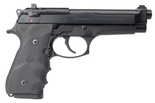 Beretta USA J92F700 92FS Brigadier 9mm Luger 10+1 4.90" Steel Barrel, Black Stainless Steel Serrated Slide, Black Aluminum Frame, Black Stippled Rubber Grip