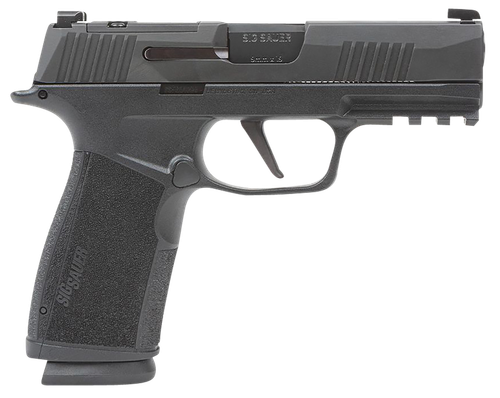 Sig Sauer 365XCA9BXR3 P365-XMACRO  Compact 9mm Luger 17+1 3.70" Black Barrel, Black Nitron Optic Ready/Serrated Slide & Frame w/Picatinny Rail, Black Polymer w/Interchangeable Backstrap Grip