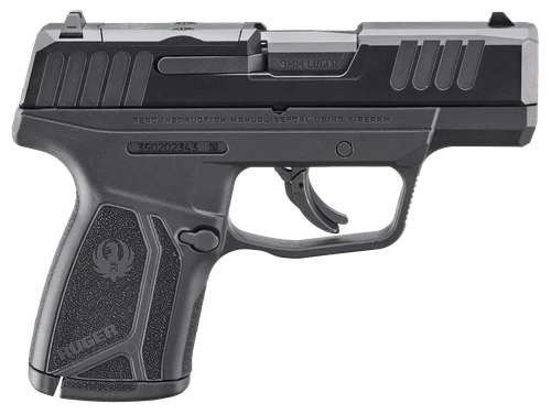 Ruger 3514 Max-9  9mm Luger 12+1 3.20" Black Oxide Alloy Steel Barrel, Black Oxide Alloy Steel Optic Ready/Serrated Slide, Black Polymer Frame, Shield RMSc/JPoint Footprint