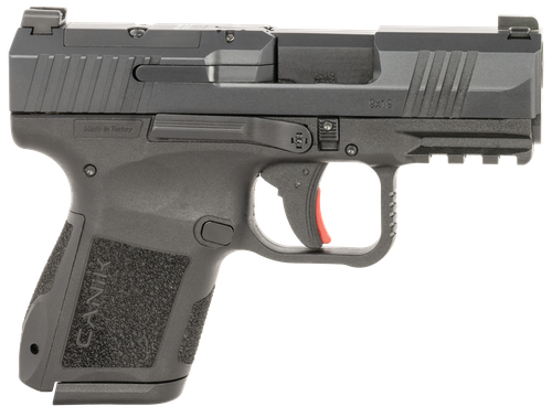 Canik HG7651CAN Mete MC9 *CA Compliant Micro-Compact Frame 9mm Luger 10+1 3.18" Steel Barrel, Black Cerakote Optic Ready/Serrated Steel Slide, Black Polymer Frame w/Picatinny Rail, Textured Grip