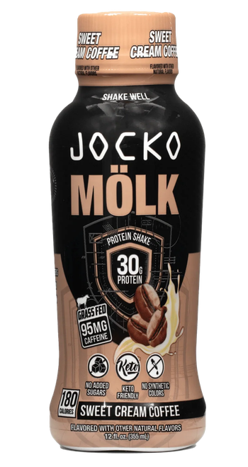 Jocko Fuel 29126 Sweet Cream Coffee Protein Shake 12oz 12Pack