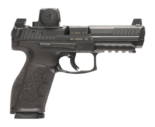 HK 81001352 VP9A1 F w/Optic 9mm Luger 10+1 4.53" Black Barrel & Steel Serrated w/Optic Slide, Black Polymer Frame w/Picatinny Rail, Textured Grip, Vortex CCW