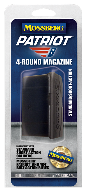 Mossberg 95347 Drop Box Magazine Patriot 5rd 6.5 Creedmoor/308 Win/7mm-08 Rem/243 Win Fits Mossberg 4x4 Short Action Black Polymer
