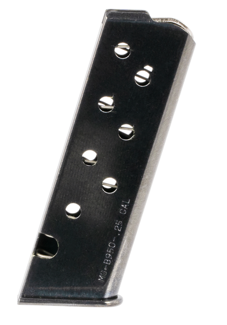 Mec-Gar MGPB95008 Beretta 8rd 25 ACP Fits Beretta 950 Jetfire, Blued Carbon Steel